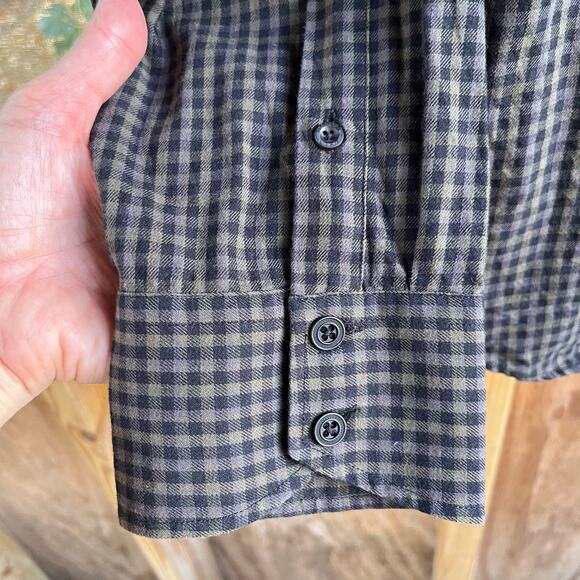 Rag & Bone Men's Brown & Black Check Print Button Down Shirt Size XXL - Picture 6 of 10